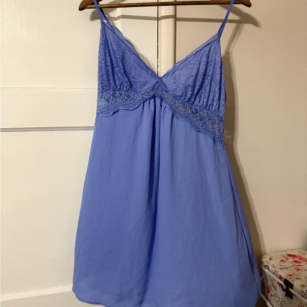 INC International Concepts Blue Lace Chemise